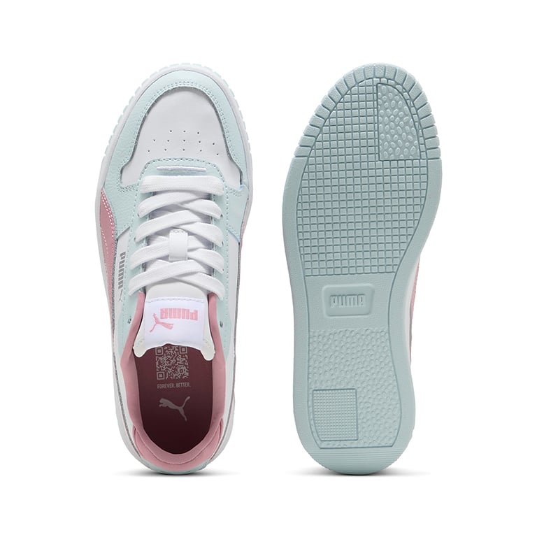 Puma Girls Carina Street Jr Shoes In White & Pink