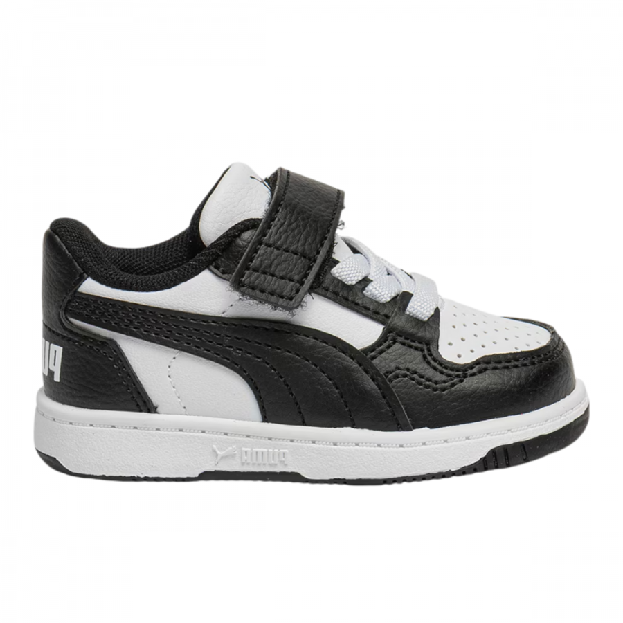 Puma Kids Reb-L Ac+ Inf Shoes In Black And White