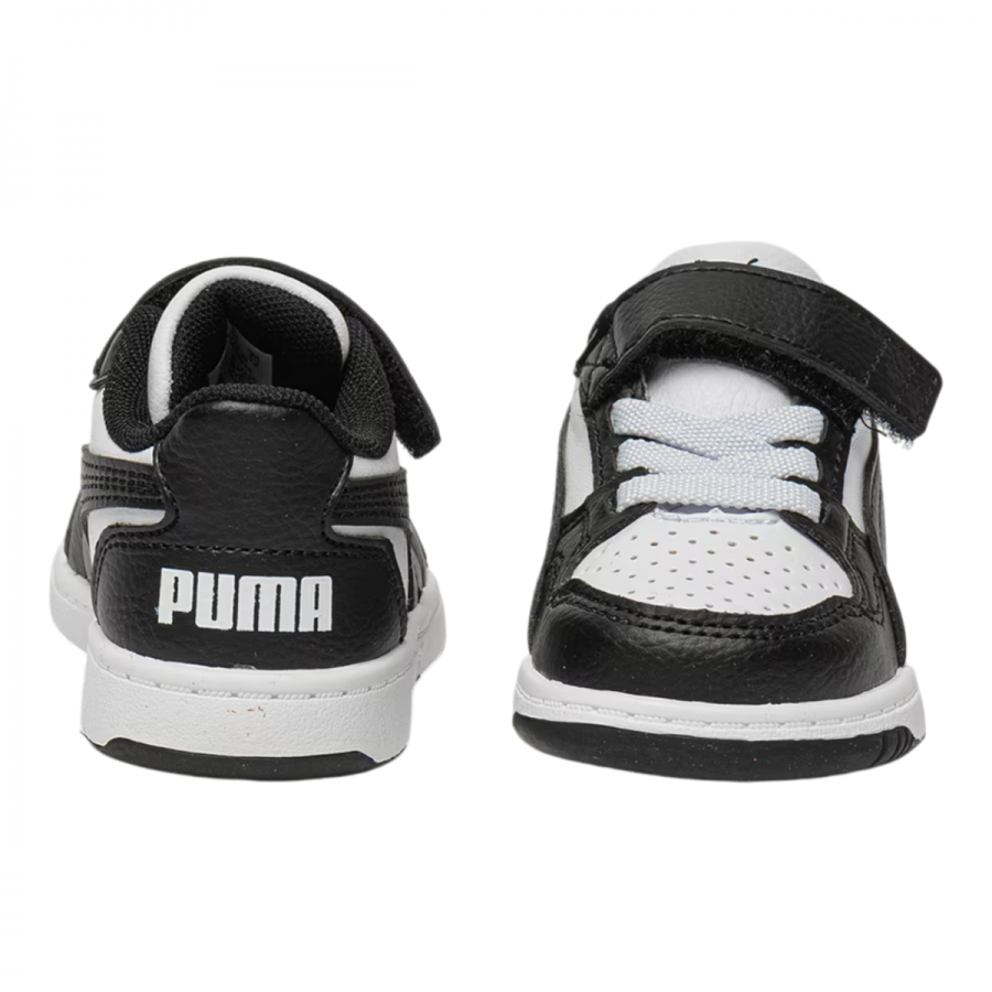 Puma Kids Reb-L Ac+ Inf Shoes In Black And White