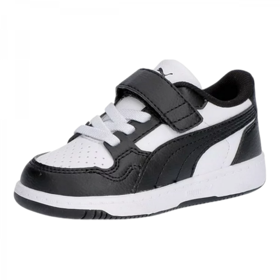 Puma Kids Reb-L Ac+ Inf Shoes In Black And White