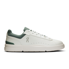On Cloud Mens The Roger Advantage Shoes In White and Olive