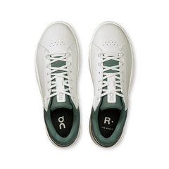 On Cloud Mens The Roger Advantage Shoes In White and Olive