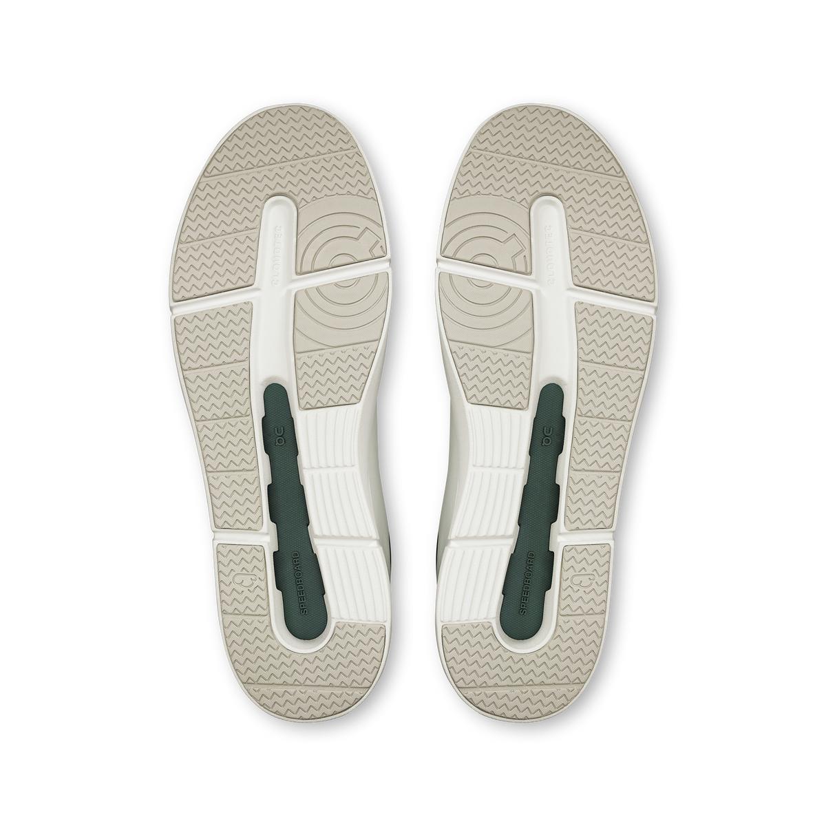 On Cloud Mens The Roger Advantage Shoes In White and Olive