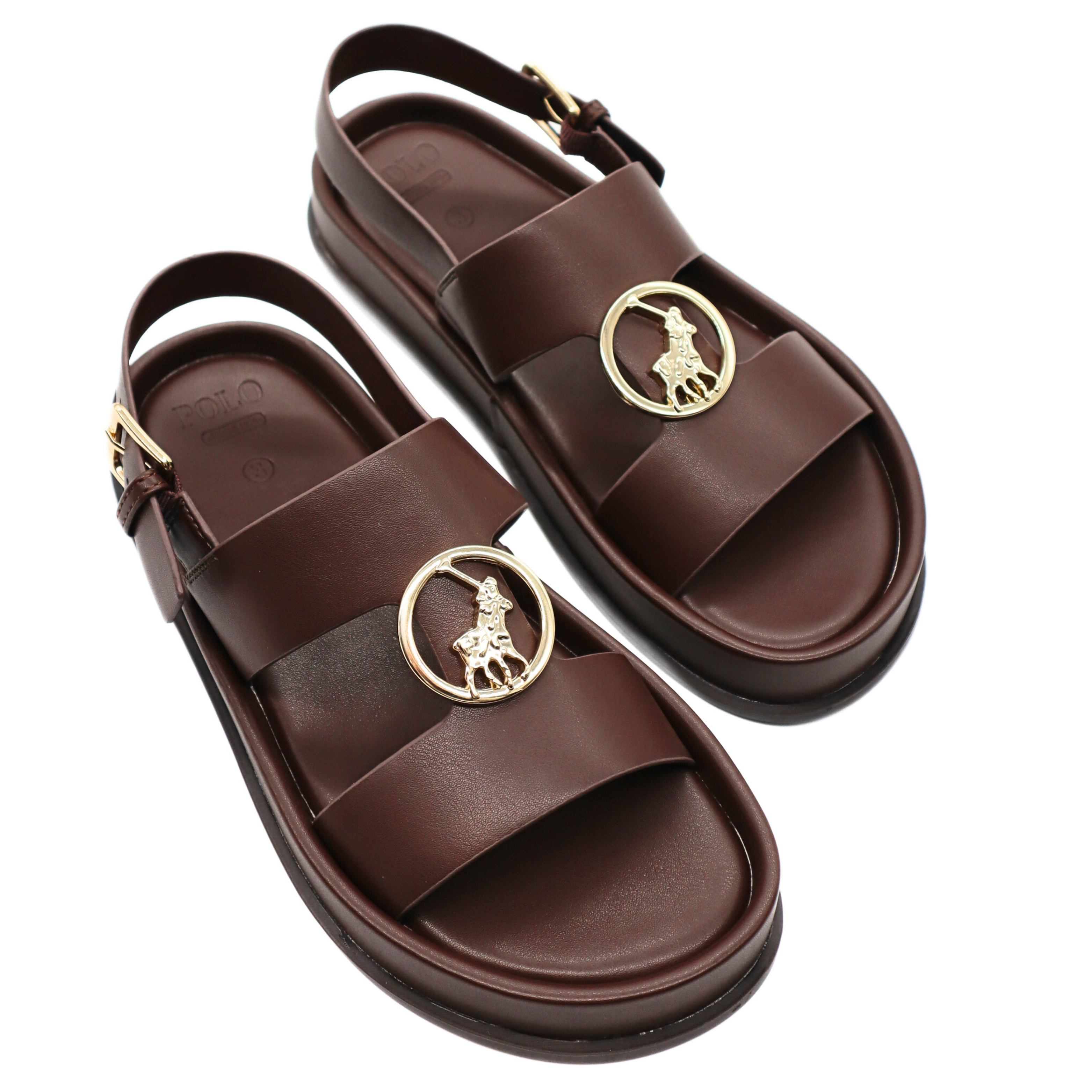 Exclusive Polo Womens Moulded Unit Trim Sandal Brown