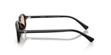 Emporio Armani Mens Rectangle Full Rim Sunglasses In Black/Orange