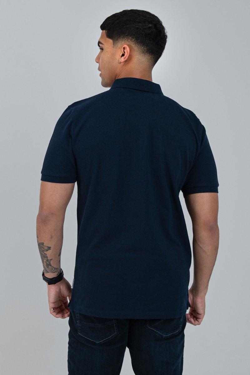Ben Shermen Ben Polo Short Sleeve Golfer In Navy