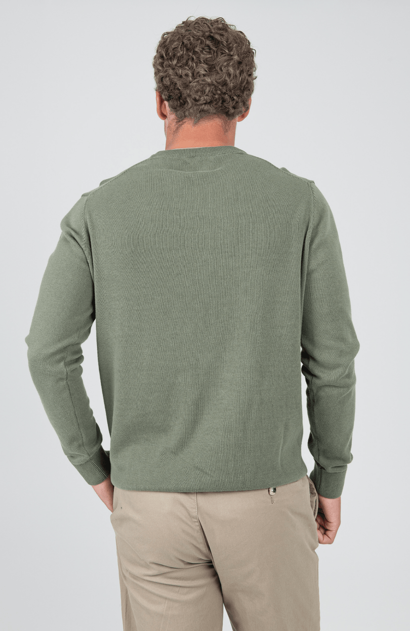 Ben Sherman Knit Crew Neck Olive Night