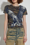 Diesel Ladies T-Uncutie-Long T-Shirt In Multicolour