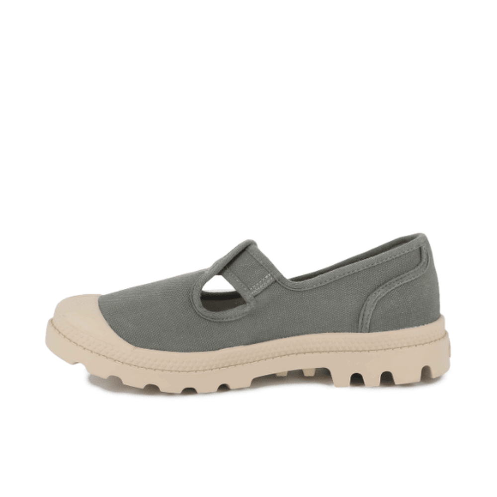 Palladium Womens Pampa M-Jane Washed Shoes In Vetiver