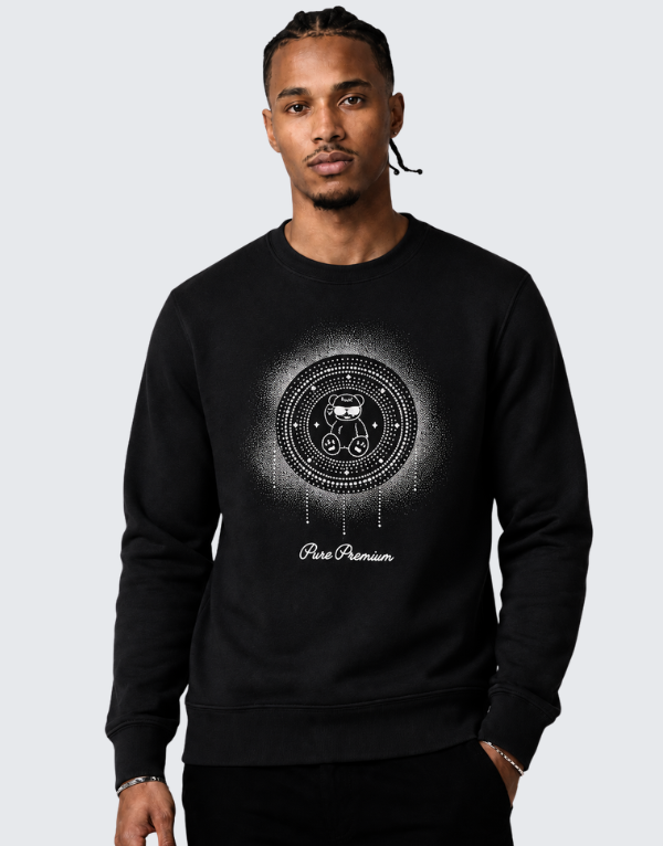 Pure Premium Mens Notte Sweater in Black