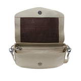 Lefel Round Flap Sling Bag In Sand