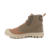 Palladium Mens Pampa Detroit Zip Hi Shoes Dusky Green/Brown