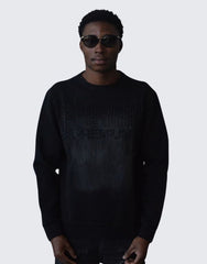Pure Premium Crema Sweater In Black