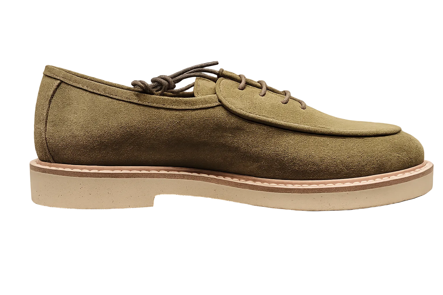 Zerga Mens Lazio Leather Suede Shoes In Olive