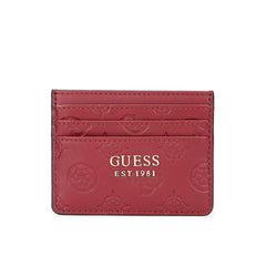 Guess Wilder Card Holder & Envelope Purse In Claret
