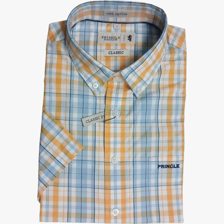 Pringle Mens Rocco Short Sleeve Shirt In Multi