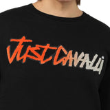 Just Cavalli Mens Patch Crew Neck Sweatshirt In Black