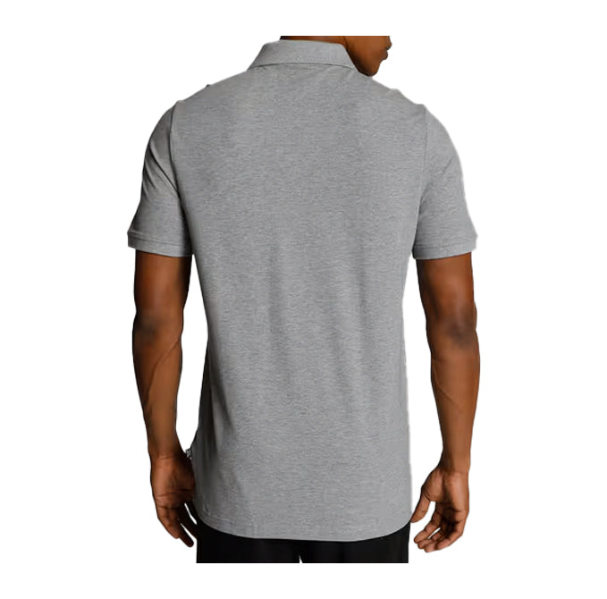 Puma Mens Ess Grey Pique Polo Golfer