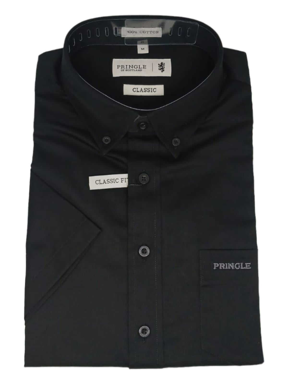 Pringle Mens Ethan Short Sleeve Classic Shirt In Black