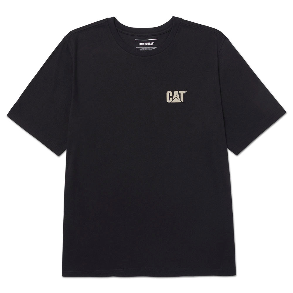Caterpillar Mens Skilled Trade Geaphic T-Shirt In Pitch Black