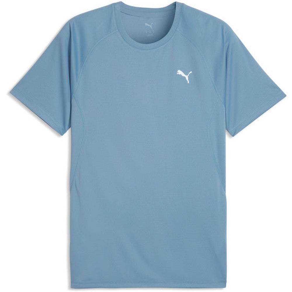 Puma Mens Run Velocity Short Sleeves T-Shirt In Zen Blue