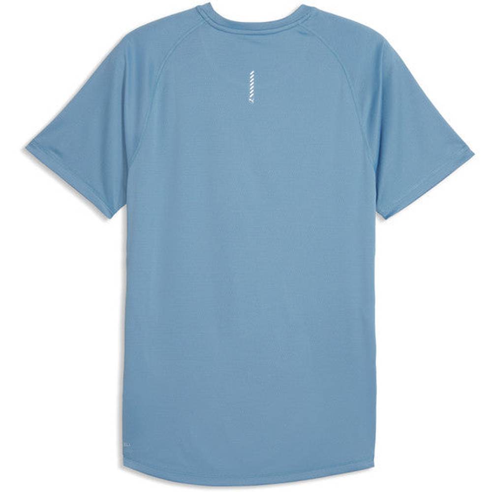 Puma Mens Run Velocity Short Sleeves T-Shirt In Zen Blue