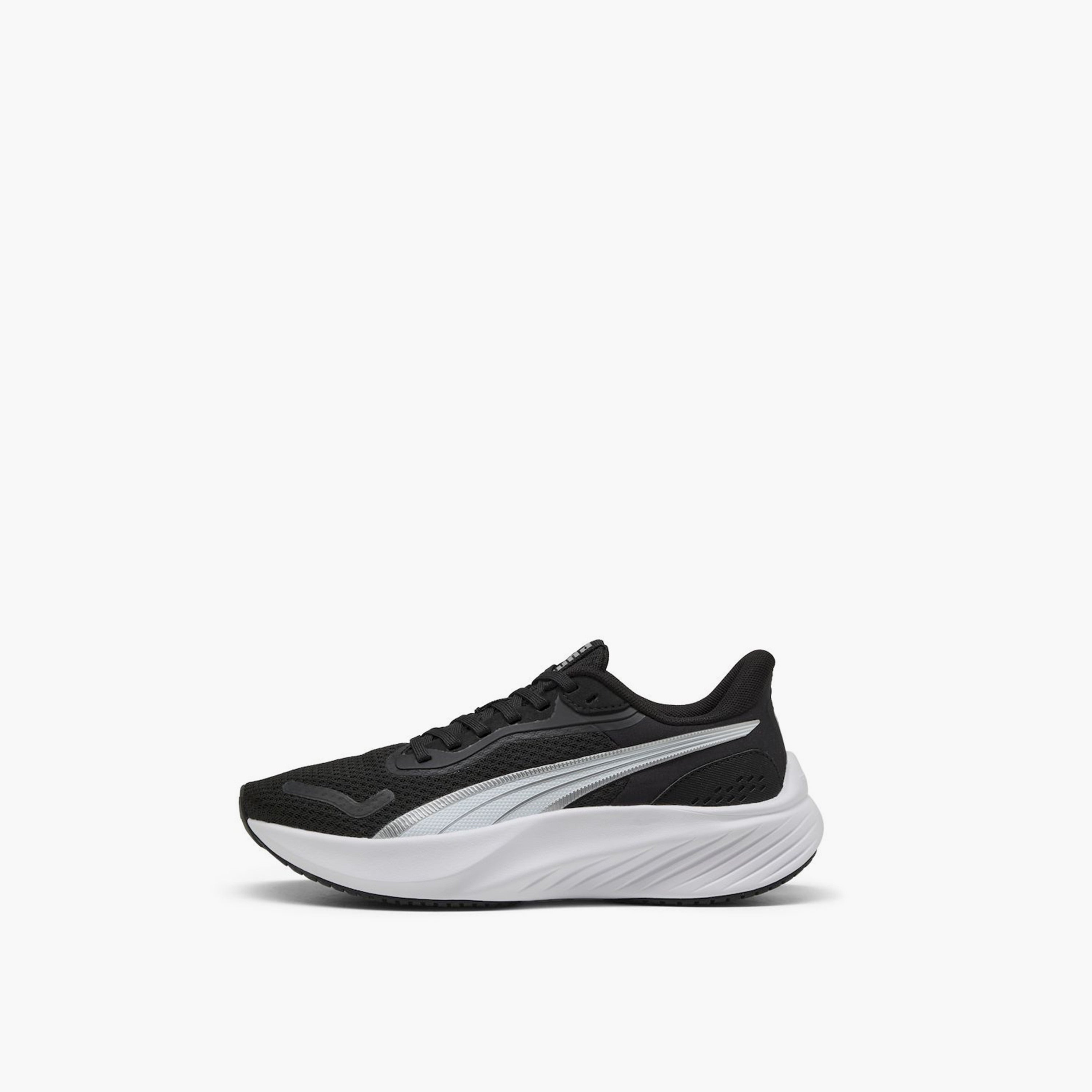 Puma Boys Pounce Lite Junior Shoes In Black & White