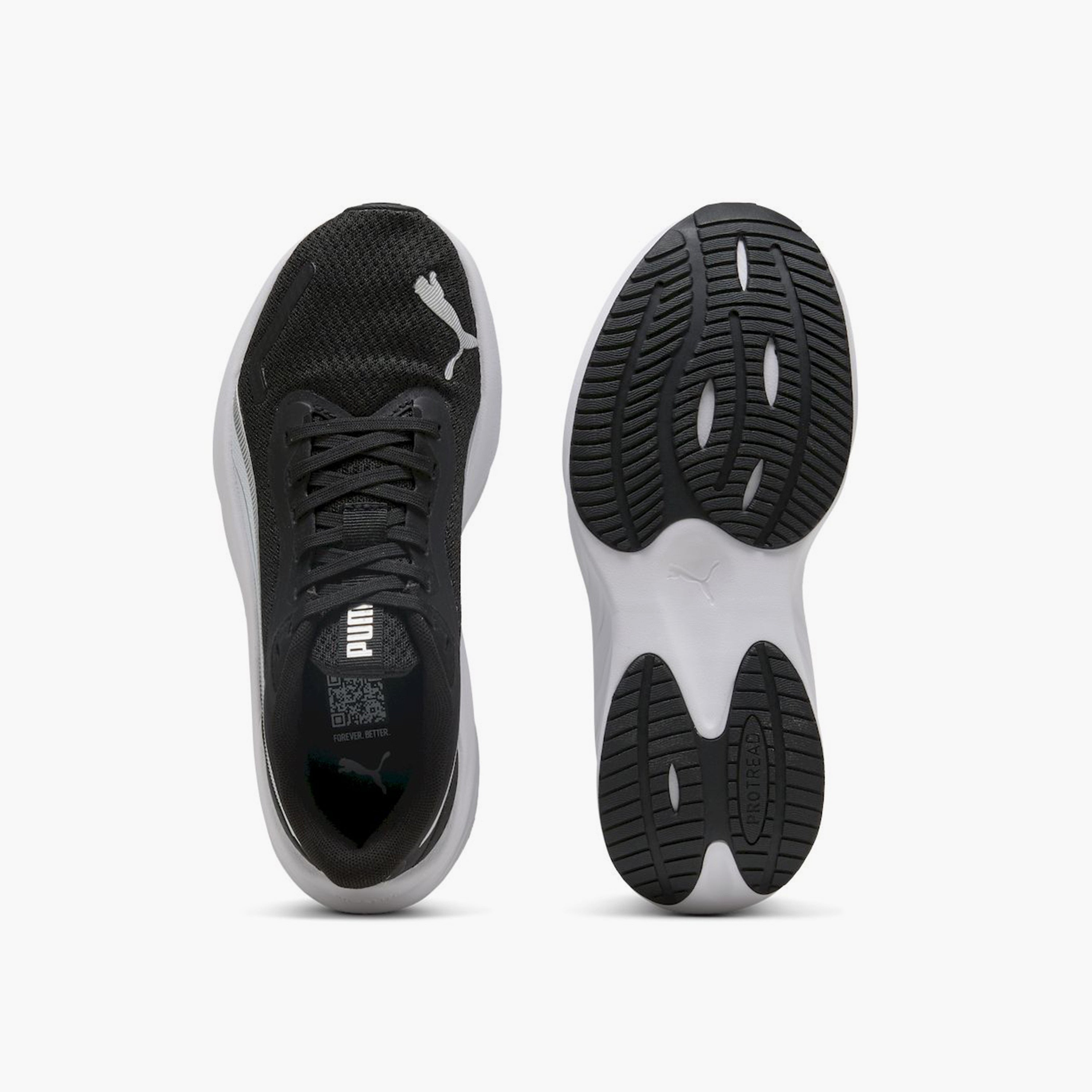 Puma Boys Pounce Lite Junior Shoes In Black & White