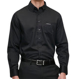 Pringle Mens William Long Sleeve Classic Shirt In Black
