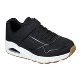 Skechers 310501L Kids Uno Air Blitz Shoes Black And White