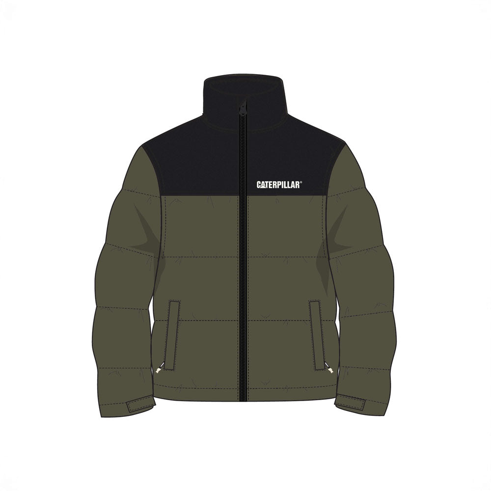 Caterpillar Heavyweight Insulated Puffer Olive Night