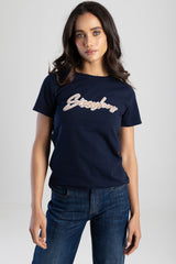 Sissyboy  T-Shirts With Pearls and Bling For Ladies In Navy