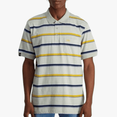 Jeep Grey Gold Multi Stripe Golfer