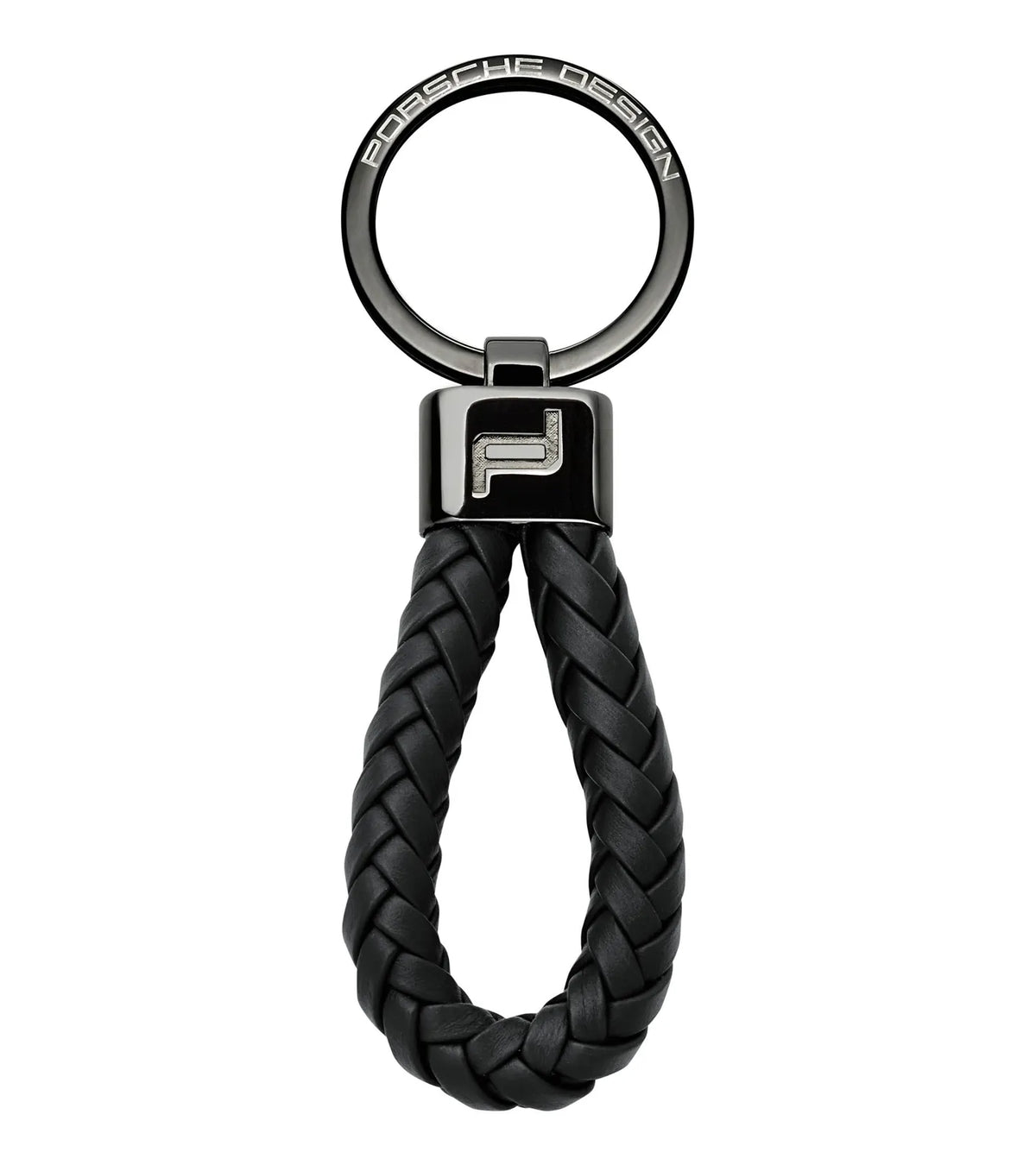 Porsche Pd Keyring Leather Cord  Black