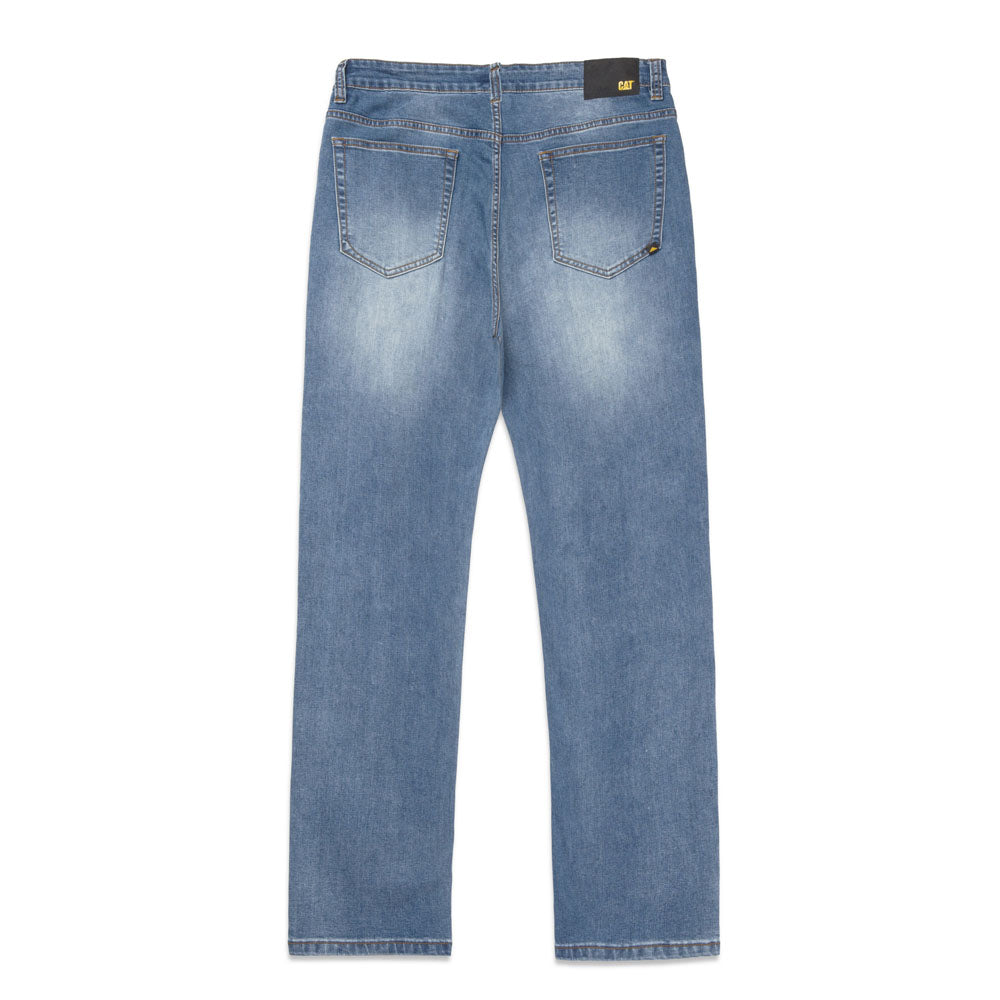 Caterpillar Mens Triblend Stretch Denim Straight In Light Stone