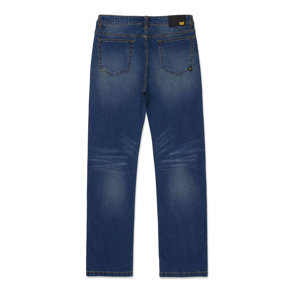 Caterpillar Mens Triblend Stretch Denim Straight In Vintage Dark Wash