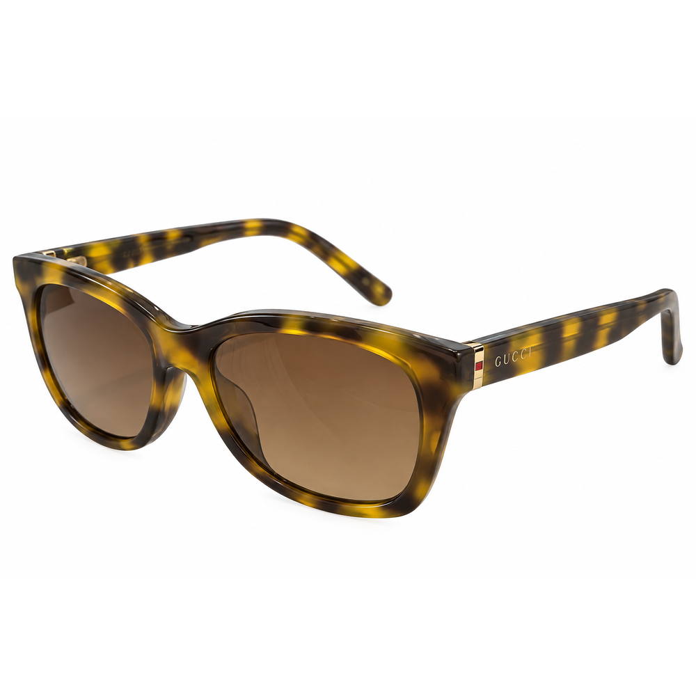 Gucci Square Womens Sunglasses In Tortoiseshell