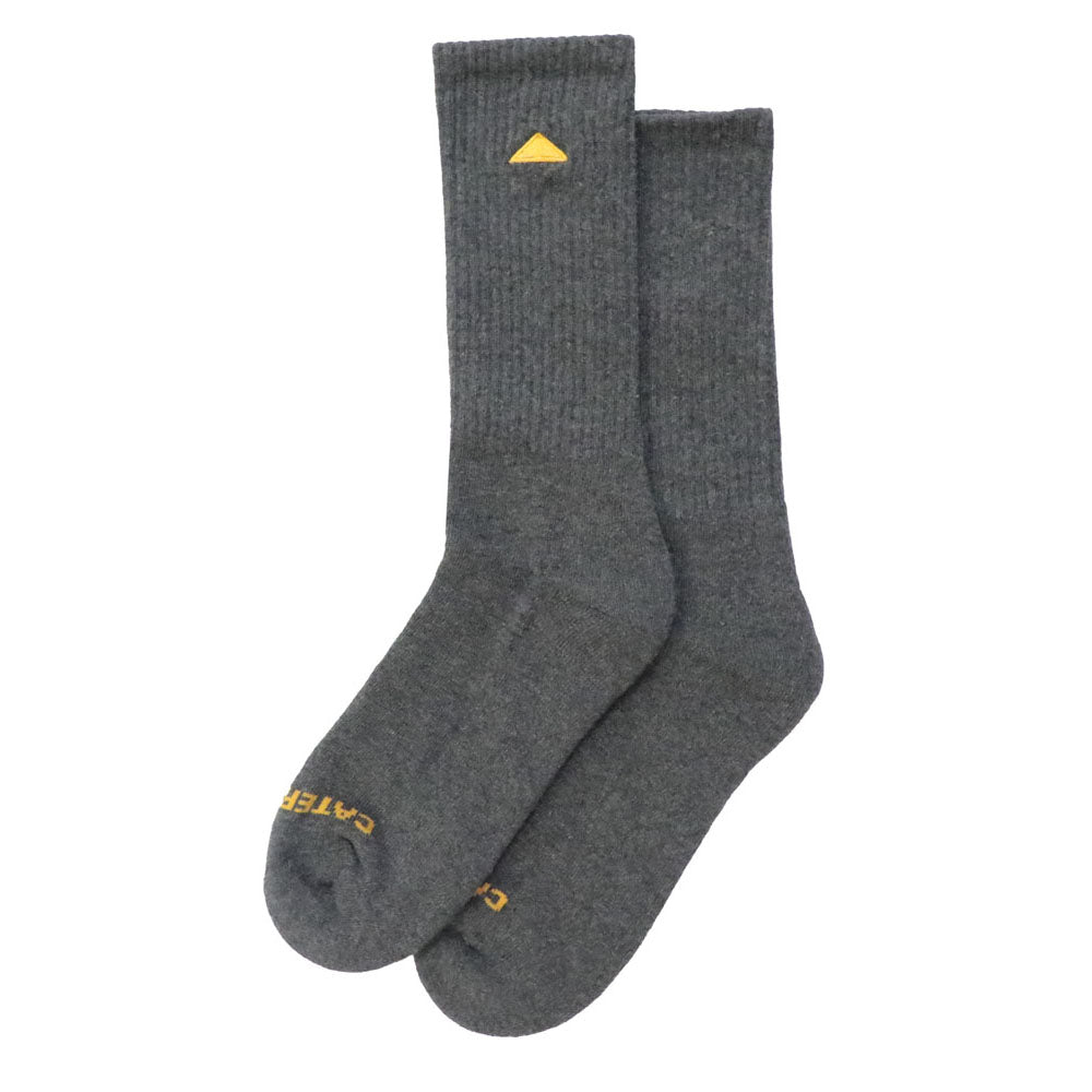 Caterpillar Mens Basic Crew Socks Heather Grey