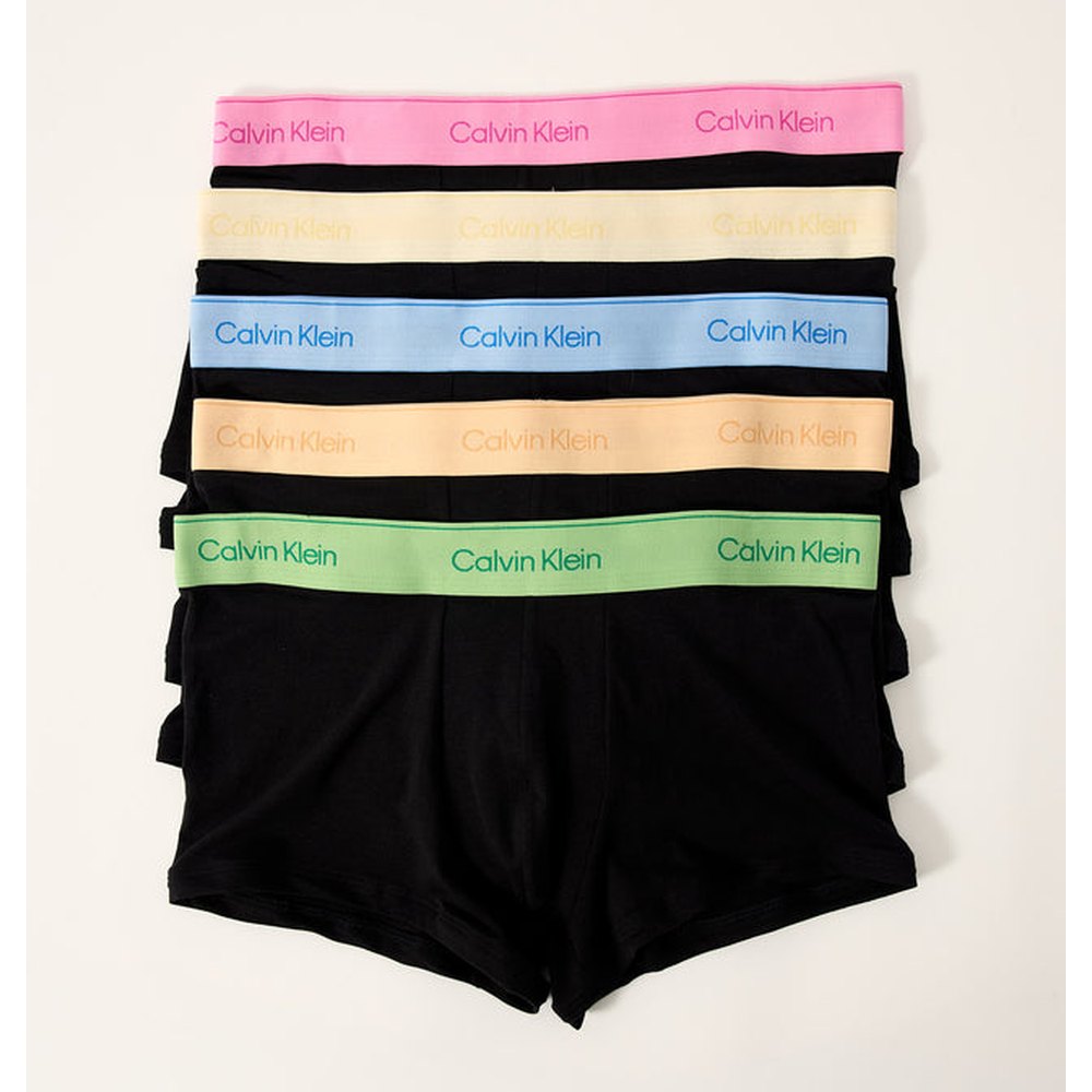 Calvin Klein Mens Low Rise 5 Pack Trunks In Black Multi