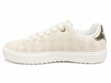 Sissy Boy Womens Ladies Penny Punched Sneaker In Stone
