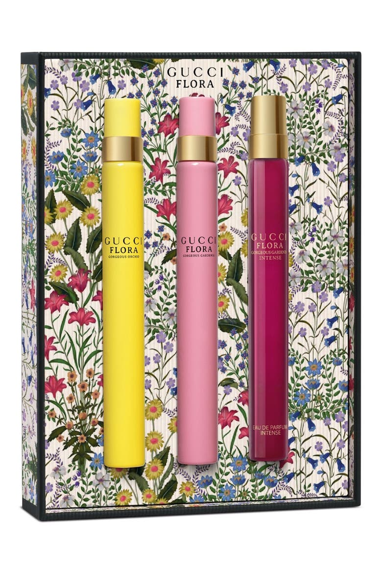 Gucci Womens Flora Gorgeous Perfume Eau de Parfum Trio Gift Set