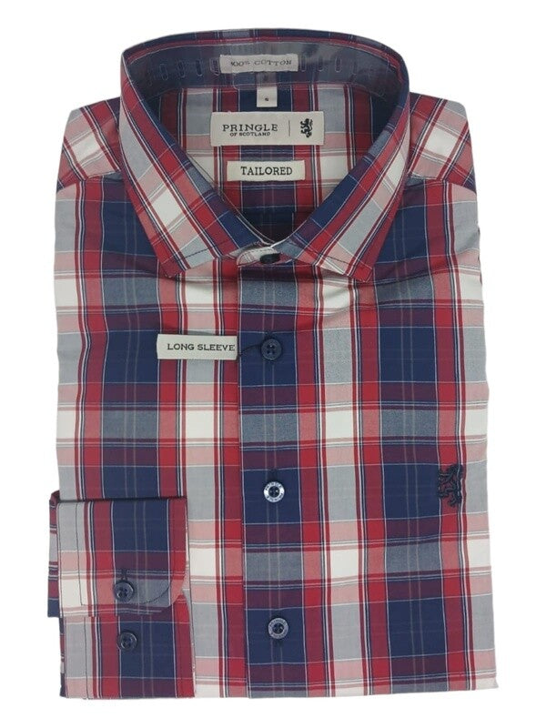 Pringle Mens Denver Long Sleeve Multi Tailored Shirt