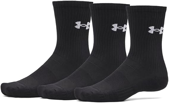 Under Armour Unisex Perfomance 3 Pack Crew Socks In Black