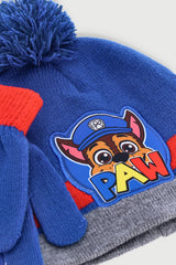 2Pc Beanie & Glove Set Paw Patrol Boys Blue