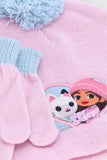 Girls 2Pc Beanie & Glove Set Gabby'S Dollhouse Pink