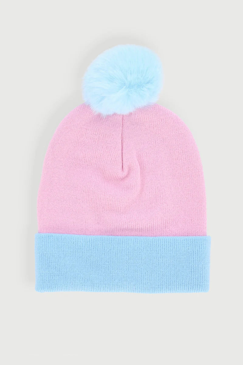 Girls One Up Beanie Gabby'S Dollhouse Pink & Blue