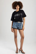 Sissyboy Womens Boxy Oversized T-Shirt In Black