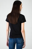Sissy boy Womens Regular T-shirt With Raised Pearl In Black