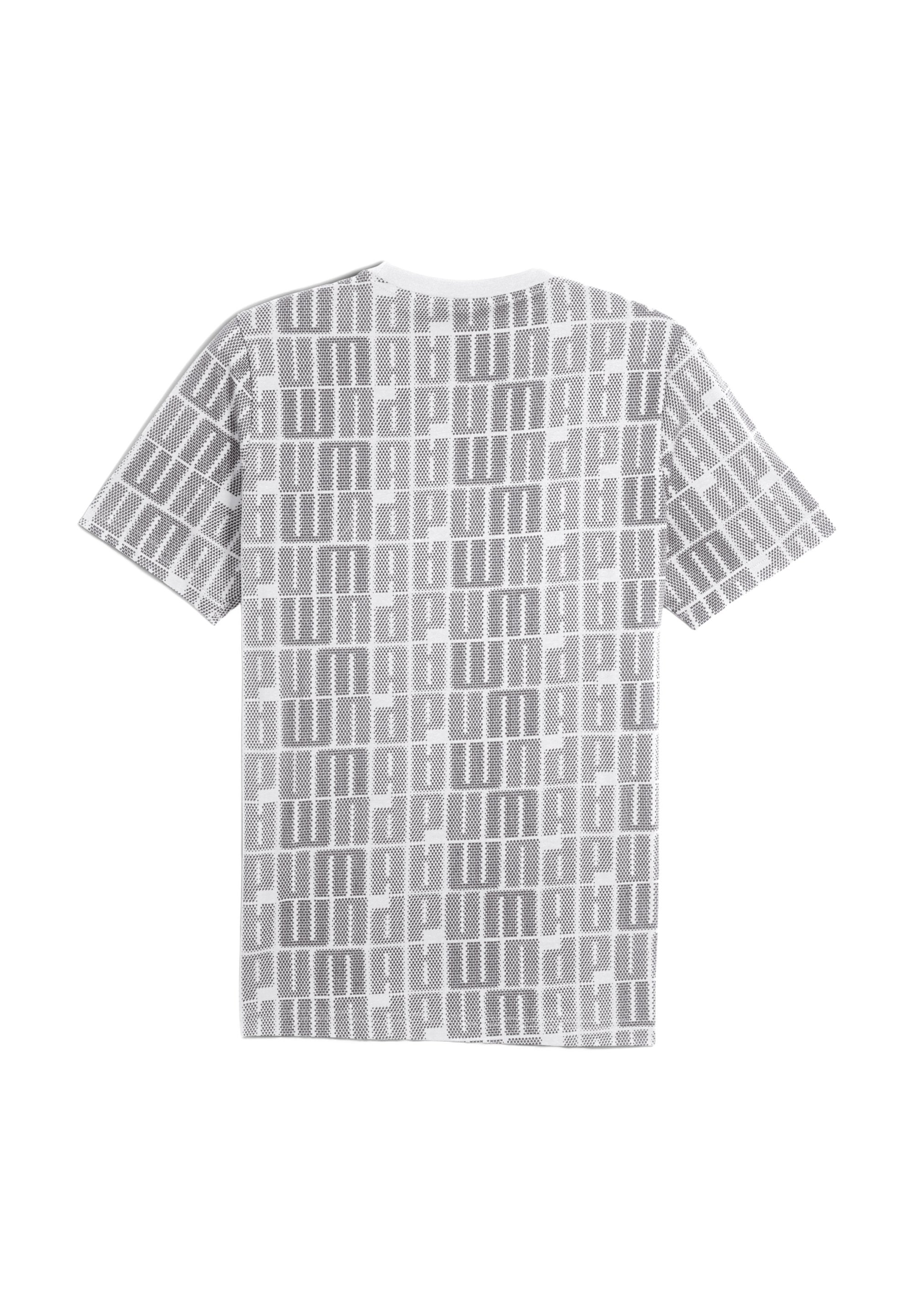 Puma Mens White Ess Logo Lab Aop Tee