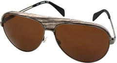 Diesel Metallic Frame Sunglasses For Men In Silver